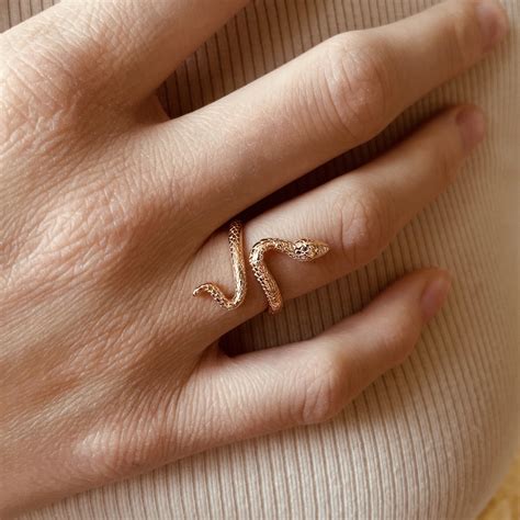 Vintage Snake Ring Adjustable Snake Ring Open Snake Ring Etsy