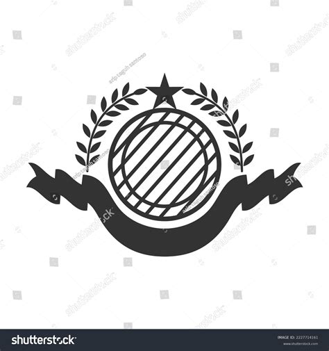 Emblem Blank Template Logo Icon Illustration Stock Vector (Royalty Free ...