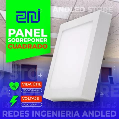 Panel Led W Cuadrado Sobreponer Luz Calida Certificado Mebuscar