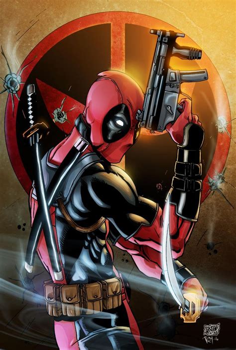 Deadpool Inks By Antonioagustinho Colored By Royhobbitz On Deviantart Deadpool Artwork