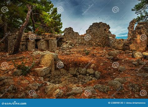 Phaselis Turkey Ruins Of The Ancient City Of Phaselis In The Forest