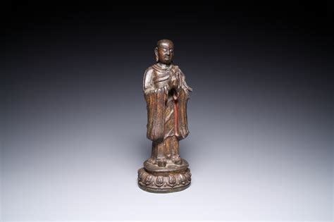 A Chinese Gilt Bronze Standing Buddha Ming Rob Michiels Auctions