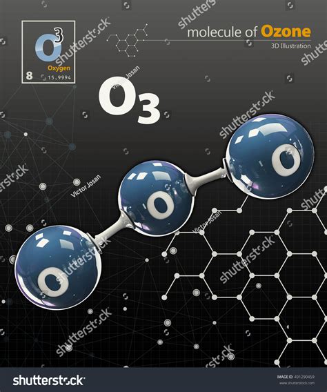 3d Illustration Ozone Molecule Isolated Black Stock Illustration 491290459 Shutterstock