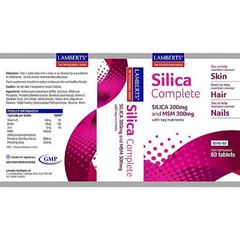 Prehransko Dopolnilo Silica Complete Silica 200mg In Msm 300mg