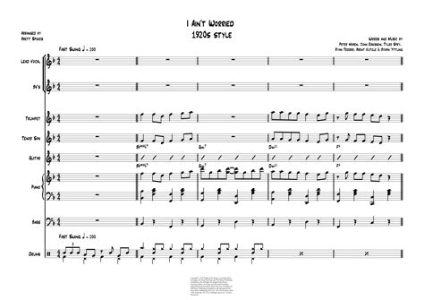 I Ain T Worried Arr Brett Spokes By OneRepublic Sheet Music For Jazz