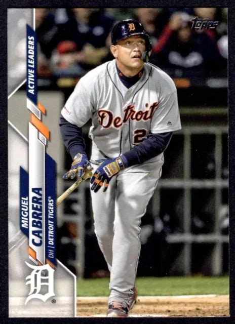 MISE À JOUR 2020 Topps Active Leaders Miguel Cabrera Detroit Tigers U