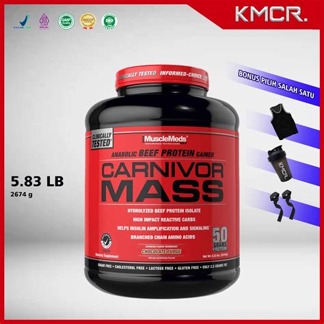 Carnivor Mass 6 Lbs Musclemeds Gainer Kmcr Store