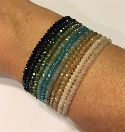 Crystal Stretch Bracelet Sparkle Bracelet Stretch Bracelet Etsy