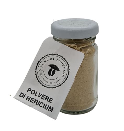 POLVERE DI HERICIUM ERINACEUS CRINIERA DI LEONE 20gr Funghi Espresso