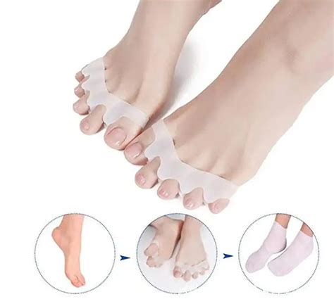 One Pair Of Silicon Gel Toe Straightener Toe Stretcher Toe Spacer Toe