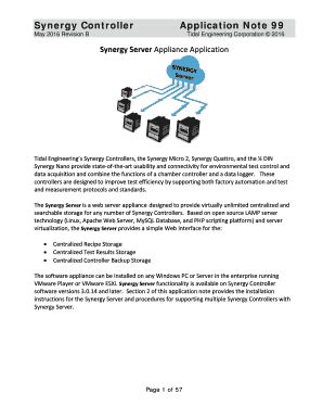 Fillable Online Synergy Controller Fax Email Print Pdffiller