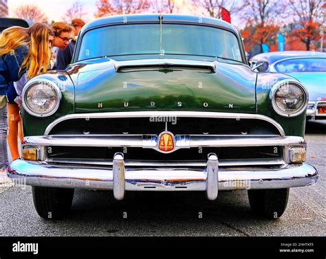 Looking Into Old Green Hudson Stock Photo Alamy