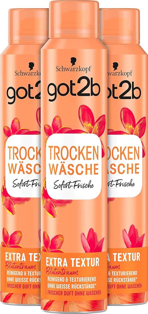 Schwarzkopf Got2b Dry Shampoo Dry Wash Extra Texture Pack Of 3 X 200 Ml