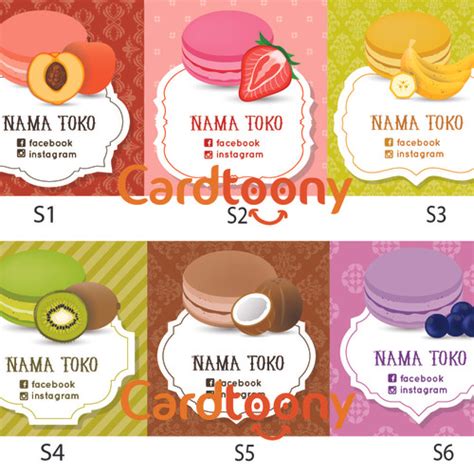 Jual Sticker Stiker Label Nama Toko Kemasan Produk Makanan Kue