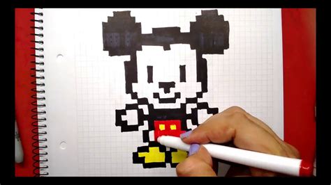 Pixel Art Hecho A Mano Mickey Mouses Youtube