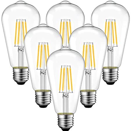 Sunco Lighting Pack Vintage Led Edison Bulbs W Equivalent W