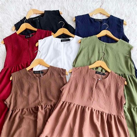 Jual Part 2 ZLH Jinie Overall Inner Gamis Outer Dress Wanita Rempel