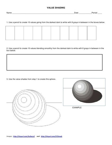 Value Shading Worksheet