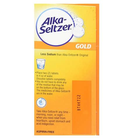 Alka Seltzer Effervescent Tablets Gold 36 Count Stayjuve