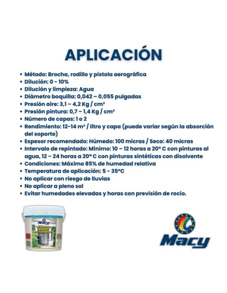 Imprimación al Agua MultiADHERENTE Macy Pinturas