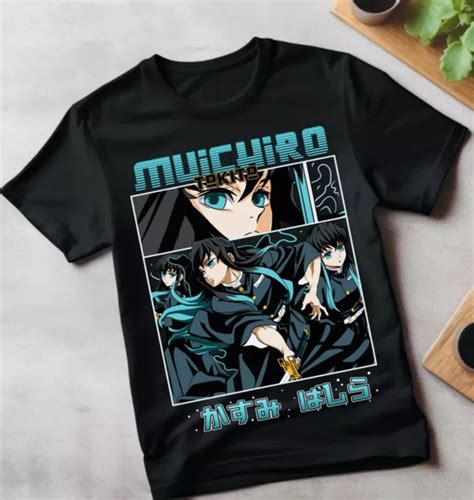 Muichiro Tokito T Shirt Kimetsu No Yaiba Demon Slayer Anime Black Shirt