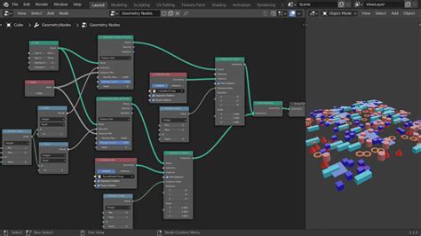 Geo Nodes Frames Pick From Random Object Collection Distribute On