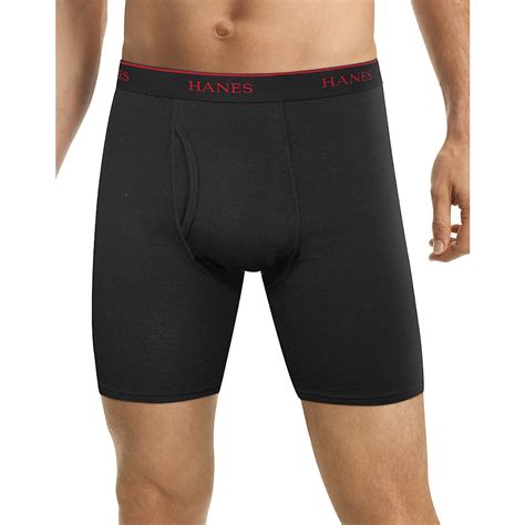 Hanes Men S Freshiq Cool Comfort Breathable Mesh Long Leg Boxer Brief 4 Pack