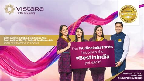 Vistara Named Best Airline In India Southern Asia At 2021 World