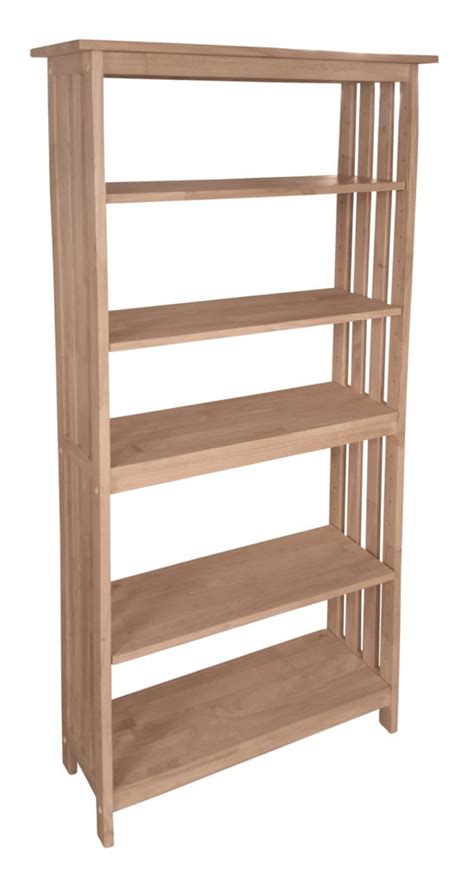 Sh 7230m 72 Tall Mission Bookcase Unfinished Furniture Of Wilmington