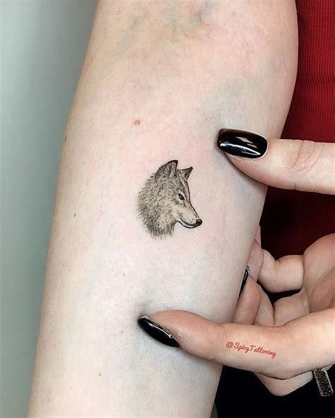 Small Wolf Tattoo Wrist