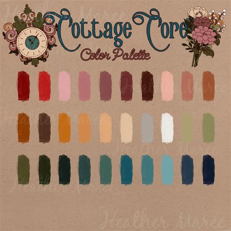 Cottagecore Color Palette Procreate Vintage Colors For Etsy