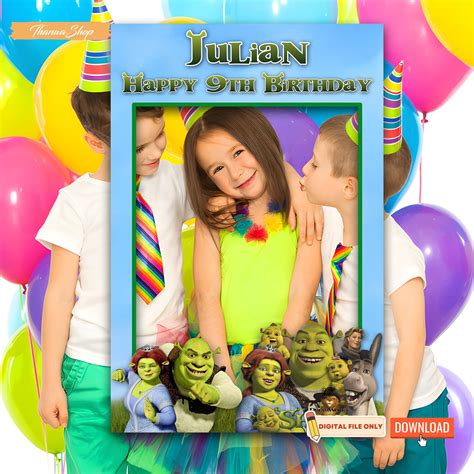 Shrek Photo Booth Frame Birthday Photo Prop Frame Photo Etsy Australia