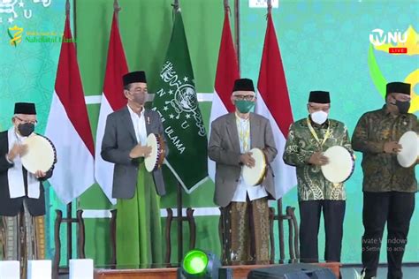 Presiden Jokowi Resmi Membuka Muktamar Ke 34 NU Di Lampung