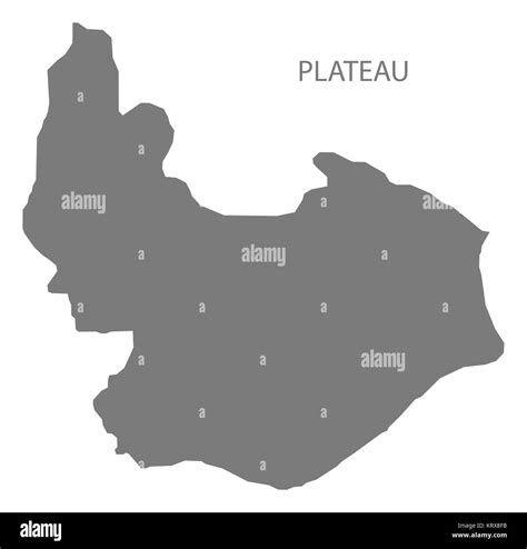 Plateau Nigeria Map grey Stock Photo - Alamy