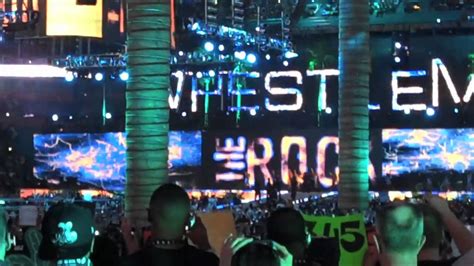 Wwe Wrestlemania Xxviii Flo Rida Performsthe Rock Entrance Youtube