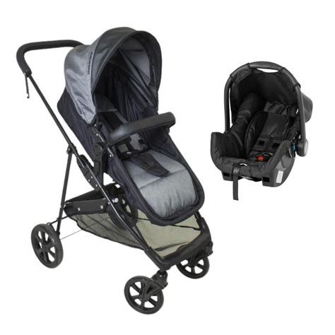 Conjunto Travel System Napoli Cinza Galzerano Vivi Carrinhos de Bebê