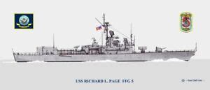 USS Richard L Page FFG-5 Ship Print US Navy | eBay