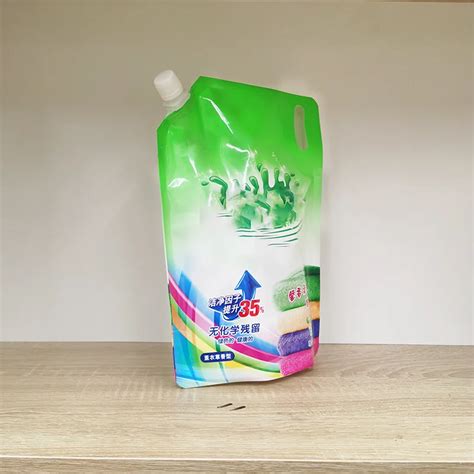 Custom 1l 2l 3l 4l 5l Plastic Liquid Bag Stand Up Laundry Detergent