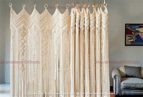 Bohemian Macrame Wedding Backdrop Handmade Macrame Ceremony Backdrop Elegant Cotton Wedding