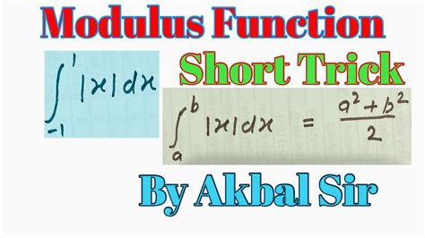 Integration Modulus Function Short Trick Tgt Pgt Lt By