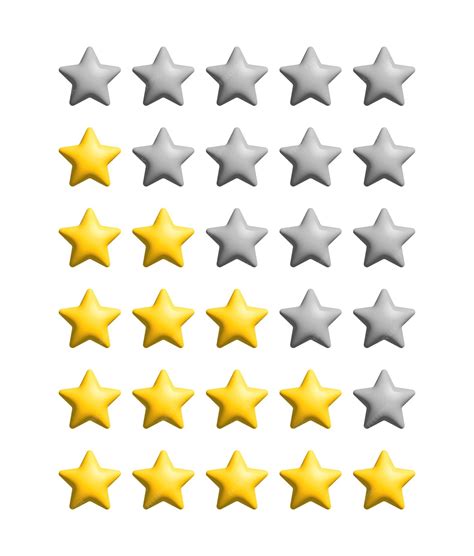 Premium Vector Five Stars Rating 3d Realistic Icon Bar Vector