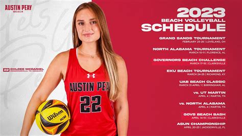 Apsu Beach Volleyball Releases 2023 Asun Schedule Clarksville Online