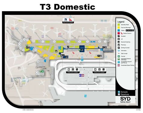 Terminal 3 Sydney International Airport SYD map