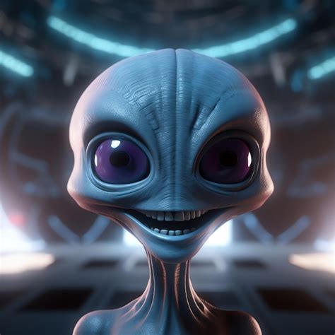 Premium AI Image A Cartoon Alien With Big Eyes