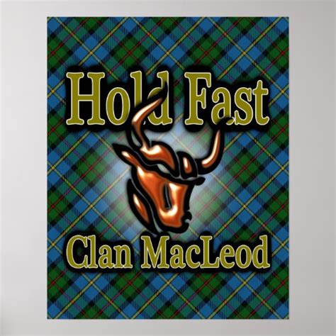 Clan MacLeod Scottish Tartan Hold Fast Poster | Zazzle