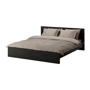 IKEA MALM Łóżko Rama łóżka niska 140x200czarnobrąz 4570727200