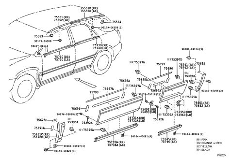 LEXUS RX300MCU15L AWPGKA BODY SIDE MOULDING Japan Parts EU