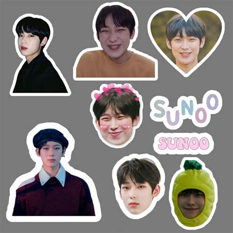 Sunoo Enhypen Cute Stickers Scrapbook Stickers Printable Pop Stickers