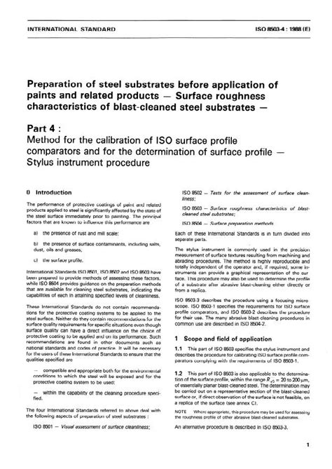 ISO 8503 4 1988 Preparation Of Steel Substrates Before Application Of