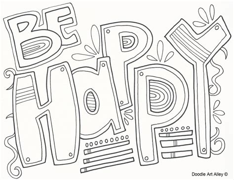 Dont Worry Be Happy Coloring Page Coloring Pages